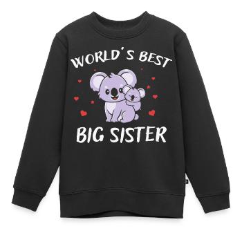 La meilleure grande sœur du monde - Koala Design - Sweat Premium enfant bio - noir - Devant - AI Model Kid Female (0cm)
