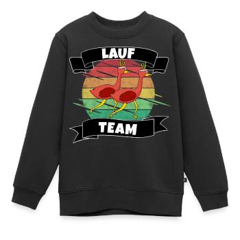 Lauf Team für Gruppen Marathon oder Gruppen Sport - Kinder Premium Organic Sweatshirt - Schwarz - Vorne - AI Model Kid Female (0cm)