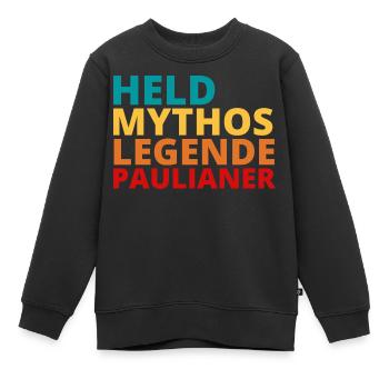 St Pauli. Éventail St pauli Éventail Paulianer Hamburger - Sweat Premium enfant bio - noir - Devant - AI Model Kid Female (0cm)