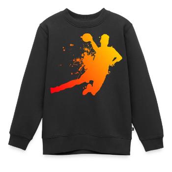 Handball Handball Handball Handball Hommes Handball - Sweat Premium enfant bio - noir - Devant - AI Model Kid Female (0cm)