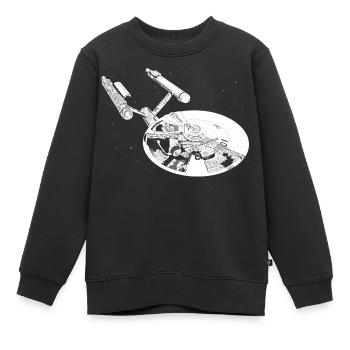 Star Trek The Original Series USS Enterprise - Sweat Premium enfant bio - noir - Devant - AI Model Kid Female (0cm)