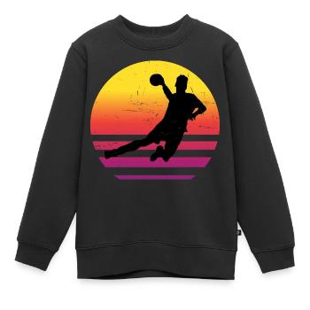 Handball Femmes Handball Handball Handball - Sweat Premium enfant bio - noir - Devant - AI Model Kid Female (0cm)