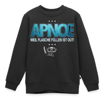 Apnoe Freediving Weil Flaschen füllen ist out - Kinder Premium Organic Sweatshirt - Schwarz - Vorne - AI Model Kid Female (0cm)