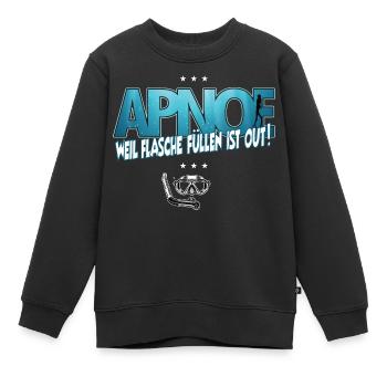 Apnoe Freediving Weil Flaschen füllen ist out - Kinder Premium Organic Sweatshirt - Schwarz - Vorne - AI Model Kid Female (0cm)