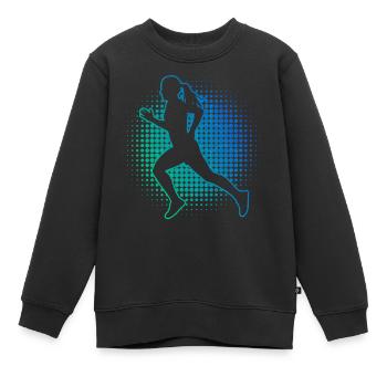 Course à pied Course Jogging Course Jogging Femmes - Sweat Premium enfant bio - noir - Devant - AI Model Kid Female (0cm)