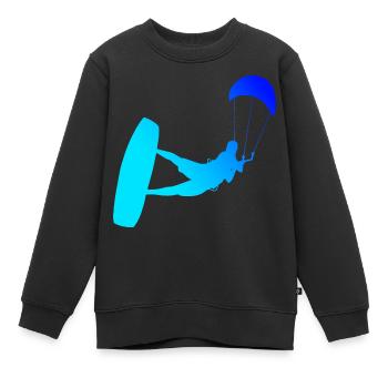 Kitesurf kitesurf kitesurf hommes kitesurfers - Sweat Premium enfant bio - noir - Devant - AI Model Kid Female (0cm)
