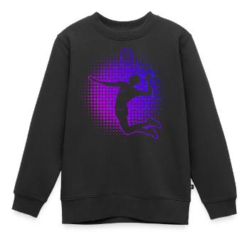 Volley Herren Beach Volley Volleyballer - Kinder Premium Organic Sweatshirt - Schwarz - Vorne - AI Model Kid Female (0cm)