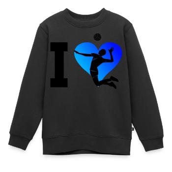 Volleyballer Beach Volley Volley Damen Volleyballs - Kinder Premium Organic Sweatshirt - Schwarz - Vorne - AI Model Kid Female (0cm)