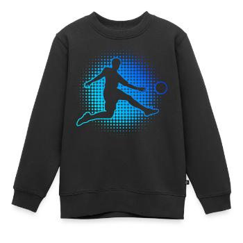 Fussballspielen Fussballspieler Herren Fussballer - Kinder Premium Organic Sweatshirt - Schwarz - Vorne - AI Model Kid Female (0cm)
