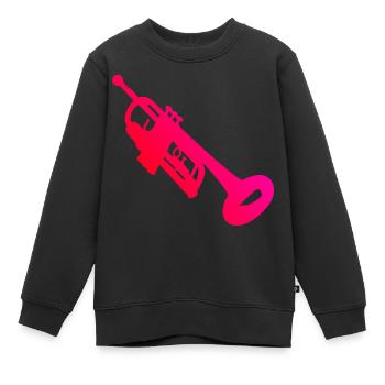 Trompete Damen Trompetenspieler Trompeten Spieler - Kinder Premium Organic Sweatshirt - Schwarz - Vorne - AI Model Kid Female (0cm)