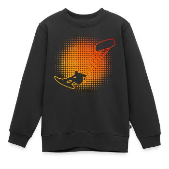 Kitesurf Kitesurf Féminin Kitesurf Kitesurfer - Sweat Premium enfant bio - noir - Devant - AI Model Kid Female (0cm)