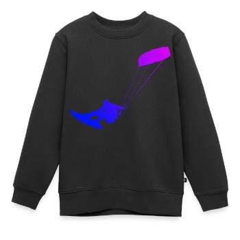 Kitesurf Kitesurfer Hommes Kitesurf Kitesurf - Sweat Premium enfant bio - noir - Devant - AI Model Kid Female (0cm)