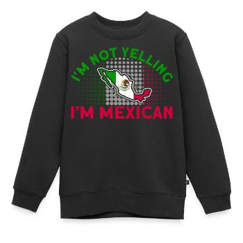 Mexikanische Flagge Mexikanische Wurzeln Geschenk - Kinder Premium Organic Sweatshirt - Schwarz - Vorne - AI Model Kid Female (0cm)