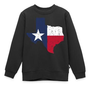 Texas - Kinder Premium Organic Sweatshirt - Schwarz - Vorne - AI Model Kid Female (0cm)