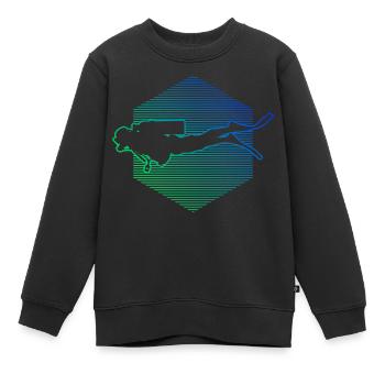 Scuba Diving Scuba Divers Diving Ladies - Sweat Premium enfant bio - noir - Devant - AI Model Kid Female (0cm)