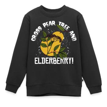 Sureau de poirier! - Denglish dit Denglish - Sweat Premium enfant bio - noir - Devant - AI Model Kid Female (0cm)