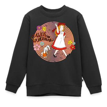 Alice Im Wunderland  Entdeckungsreise Mit Benny  - Kinder Premium Organic Sweatshirt - Schwarz - Vorne - AI Model Kid Female (0cm)