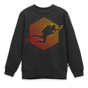 Scuba Taucher Scuba Tauchen Scuba Diver - Kinder Premium Organic Sweatshirt - Schwarz - Vorne - AI Model Kid Female (0cm)