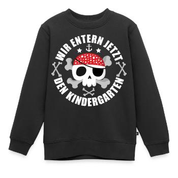 Kita Pirat Kindergartenkind - Kinder Premium Organic Sweatshirt - Schwarz - Vorne - AI Model Kid Female (0cm)