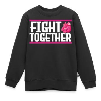 Kämpft zusammen. Kämpfe zusammen, Krebs. - Kinder Premium Organic Sweatshirt - Schwarz - Vorne - AI Model Kid Female (0cm)