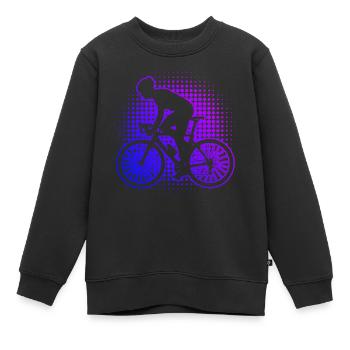 Road Cycling Road Bike Road Bike Road Cyclist - Kids Premium Organic Sweatshirt - black - Front - AI Model Kid Female (0cm)