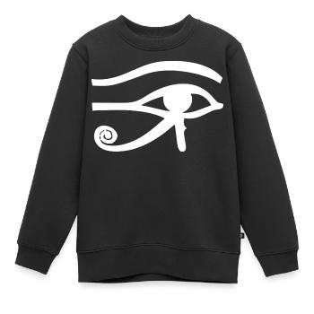 Ra's eye - Kids Premium Organic Sweatshirt - black - Front - AI Model Kid Female (0cm)