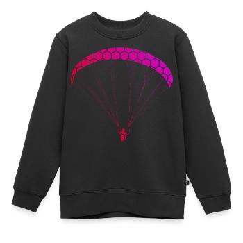 Parapente Femmes Parapente Parapente Parapente - Sweat Premium enfant bio - noir - Devant - AI Model Kid Female (0cm)