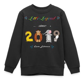 Little Legend 2019 - Cute Edition with animal numbers - Kids Premium Organic Sweatshirt - black - Front - AI Model Kid Female (0cm)