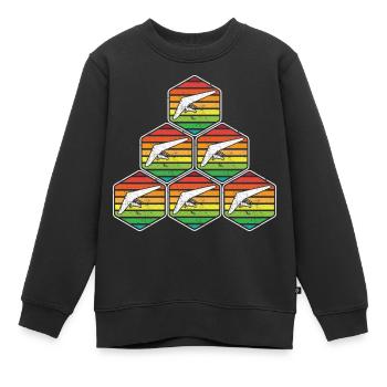Hanggleiter Drachenflieger Deltasegler - Kinder Premium Organic Sweatshirt - Schwarz - Vorne - AI Model Kid Female (0cm)