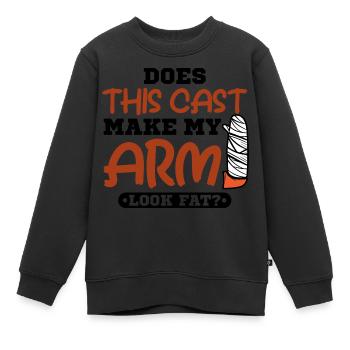 Does this cast make my arm look fat - Kinder Premium Organic Sweatshirt - Schwarz - Vorne - AI Model Kid Female (0cm)