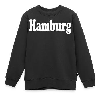 Hamburg - Kinder Premium Organic Sweatshirt - Schwarz - Vorne - AI Model Kid Female (0cm)