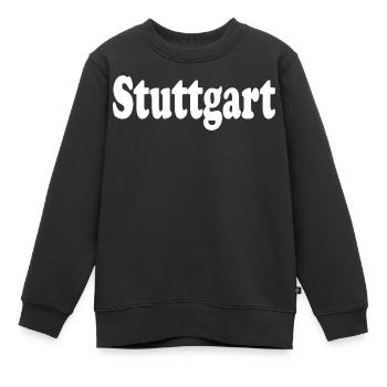 Stuttgart - Sweat Premium enfant bio - noir - Devant - AI Model Kid Female (0cm)