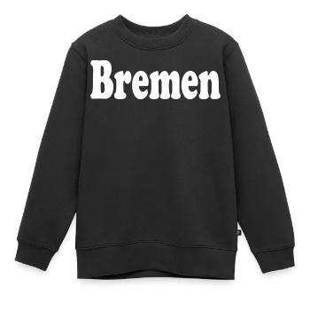 Brême - Sweat Premium enfant bio - noir - Devant - AI Model Kid Female (0cm)