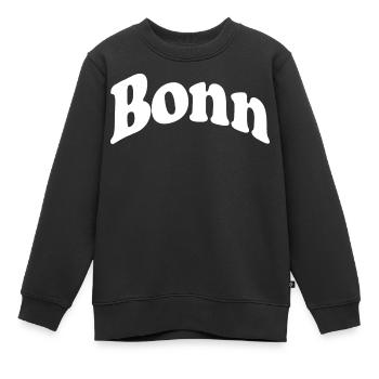 Bonn - Sweat Premium enfant bio - noir - Devant - AI Model Kid Female (0cm)