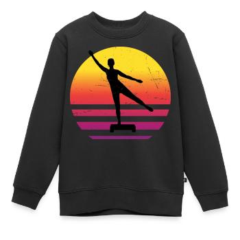 Körpergymnastik Damen Fitnesstraining Aerobic - Kinder Premium Organic Sweatshirt - Schwarz - Vorne - AI Model Kid Female (0cm)