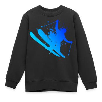 Ski acrobatique femmes Ski acrobatique hommes Tremplin de saut à ski - Sweat Premium enfant bio - noir - Devant - AI Model Kid Female (0cm)
