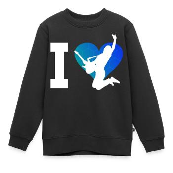 Guitar Gitarre Egitarre akustische gitarre - Kinder Premium Organic Sweatshirt - Schwarz - Vorne - AI Model Kid Female (0cm)
