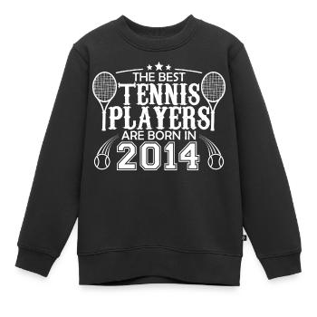 2014 Tennisspieler | Tennisspieler Geschenk 2014 - Kinder Premium Organic Sweatshirt - Schwarz - Vorne - AI Model Kid Female (0cm)