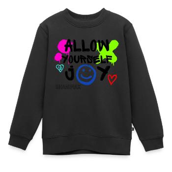 SHANIMAX Joie et bonheur - Sweat Premium enfant bio - noir - Devant - AI Model Kid Female (0cm)