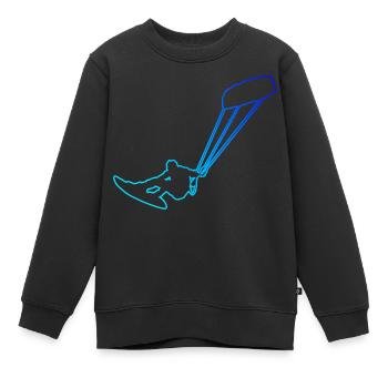 Femmes Kitesurfer Kitesurf Kitesurf Kitesurf - Sweat Premium enfant bio - noir - Devant - AI Model Kid Female (0cm)