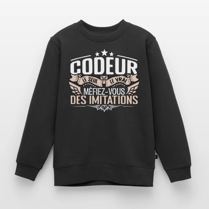 Codeur le seul Codeur le vrai Codeur Sweat Premium enfant bio