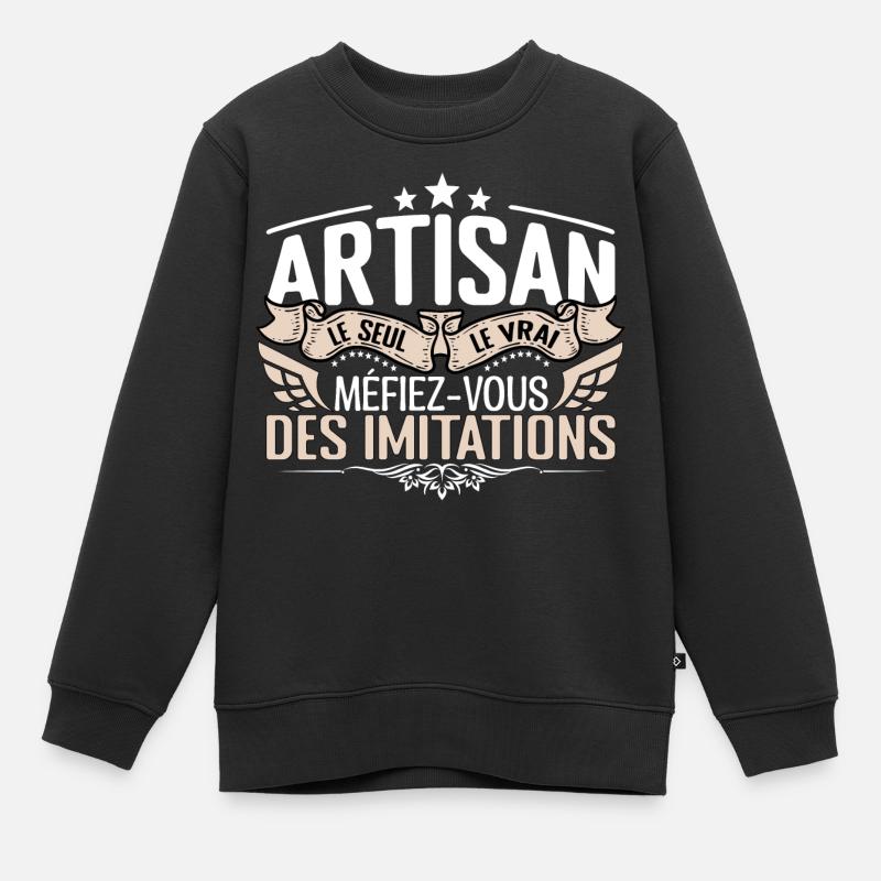 Artisan le seul Artisan le vrai Artisan - Sweat Premium enfant bio - noir