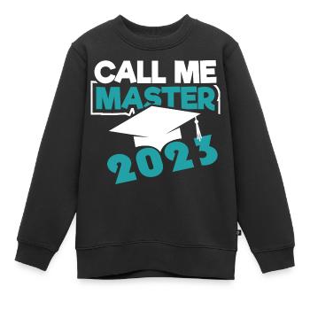 Master 2023 Graduation Graduation Uni - Sweat Premium enfant bio - noir - Devant - AI Model Kid Female (0cm)