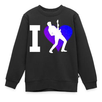 Guitare électrique guitare électronique Guitare - Sweat Premium enfant bio - noir - Devant - AI Model Kid Female (0cm)