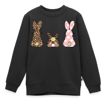 meine erste ostern niedlicher Hase - Kinder Premium Organic Sweatshirt - Schwarz - Vorne - AI Model Kid Female (0cm)
