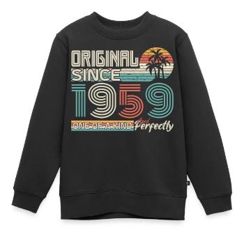 1959 anniversaire 1959 né en 1959 anniversaire - Sweat Premium enfant bio - noir - Devant - AI Model Kid Female (0cm)