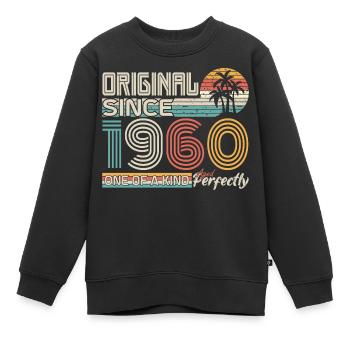 1960 Jubiläum 1960 geboren 1960 Jubiläum - Kinder Premium Organic Sweatshirt - Schwarz - Vorne - AI Model Kid Female (0cm)
