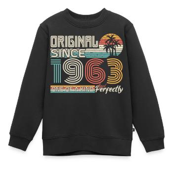 1963 Jubiläum 1963 geboren 1963 Jubiläum - Kinder Premium Organic Sweatshirt - Schwarz - Vorne - AI Model Kid Female (0cm)