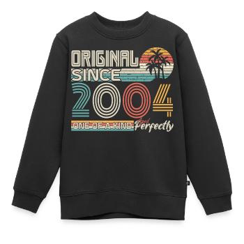 2004 Jubiläum 2004 geboren 2004 Jubiläum - Kinder Premium Organic Sweatshirt - Schwarz - Vorne - AI Model Kid Female (0cm)