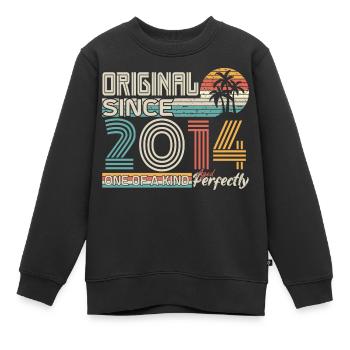 2014 Jubiläum 2014 geboren 2014 Jubiläum - Kinder Premium Organic Sweatshirt - Schwarz - Vorne - AI Model Kid Female (0cm)